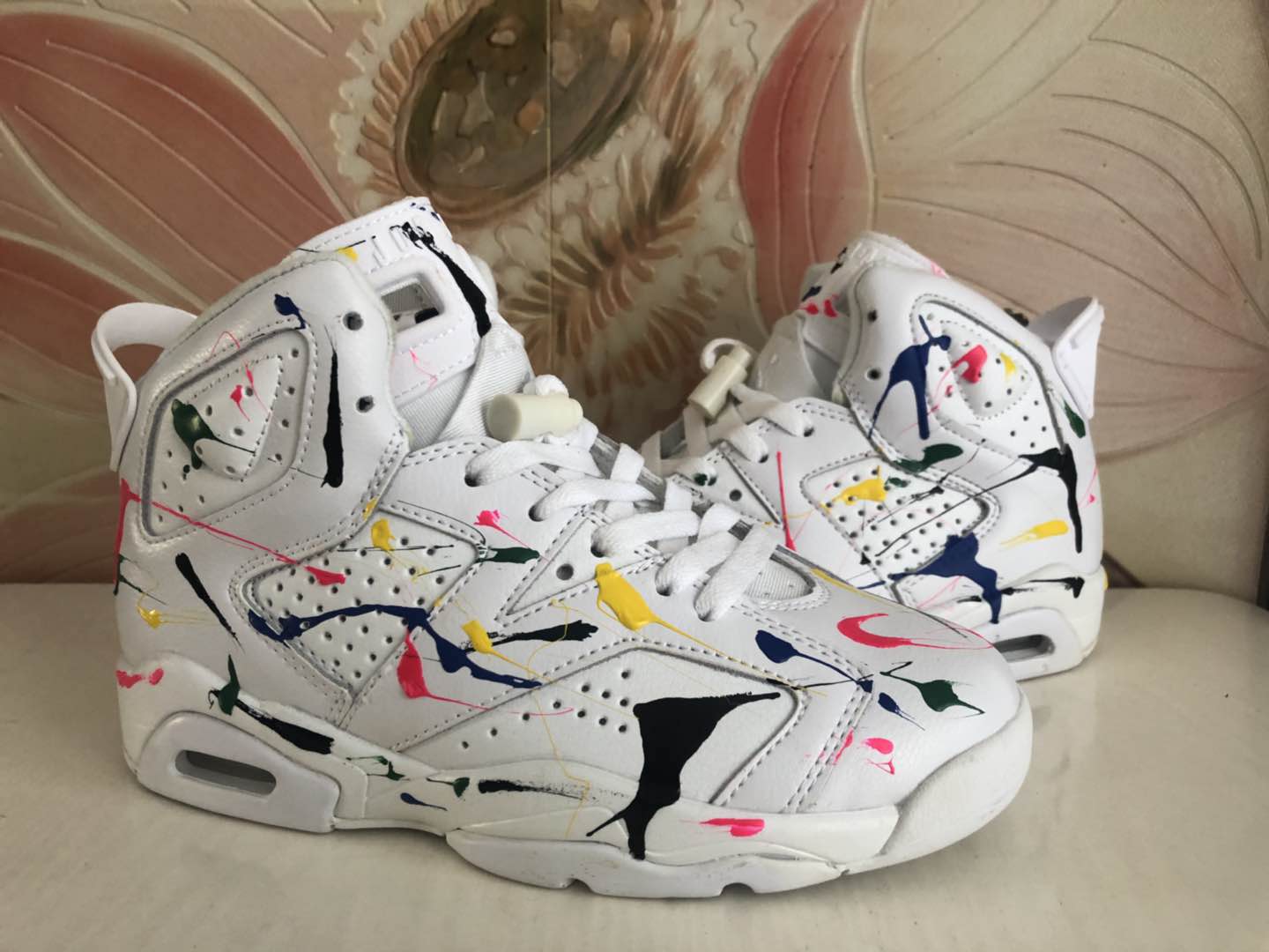 Air Jordan 6 Graffiti White Colorful Shoes - Click Image to Close